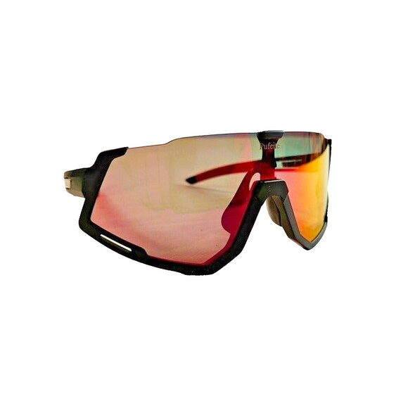 Pufeite Polarized Sports Sunglasses For Men, Women, Teen-Hard Case-Black-Red - Picture 8 of 11